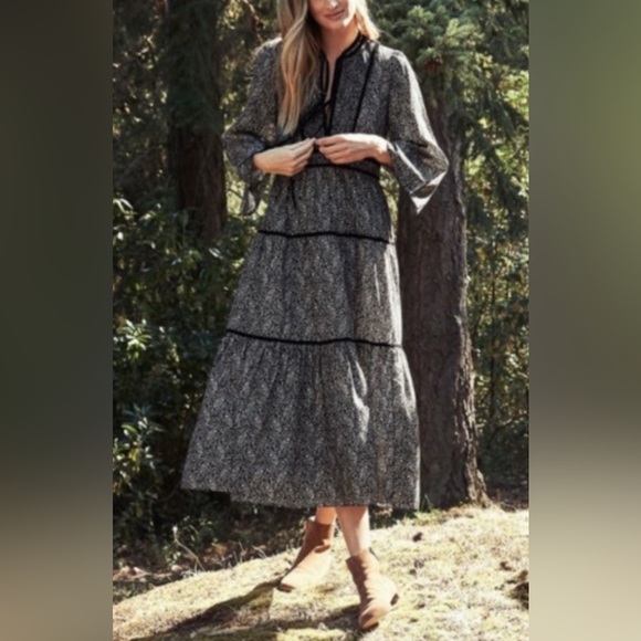 Doen Dresses & Skirts - Doen Elix Black Prairie Paisley Dress in Small